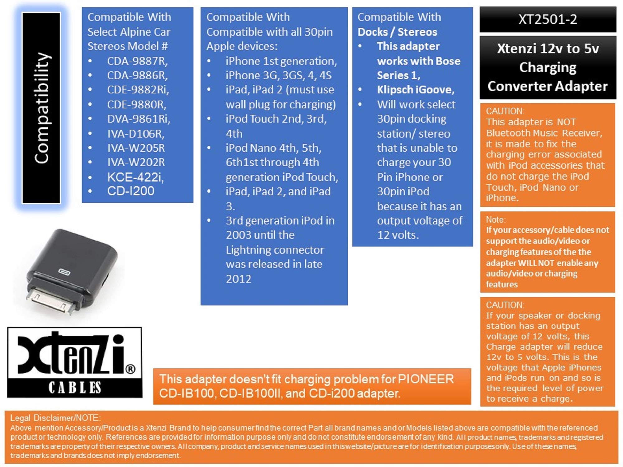 Pod mini アダプター付き Amazon.com: Xtenzi Aftermarket Replacement 12V to 5V
